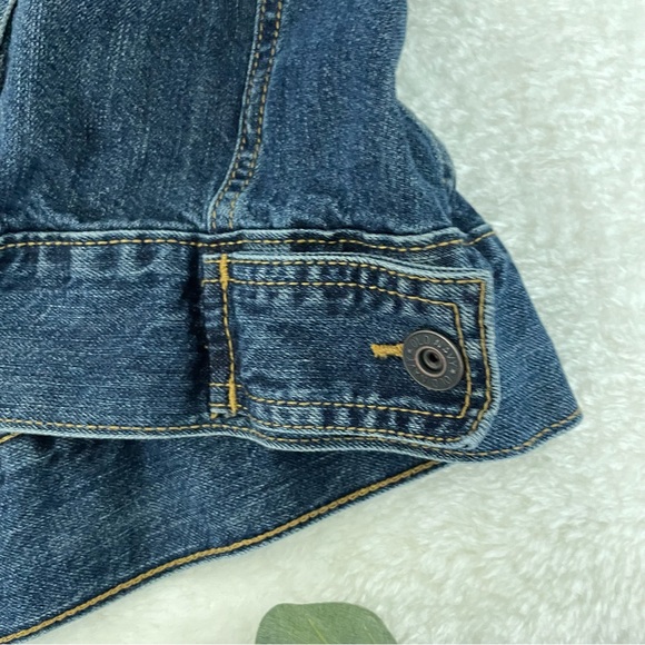 Old Navy Dark Wash Snap Button Denim Jacket - Picture 10 of 14